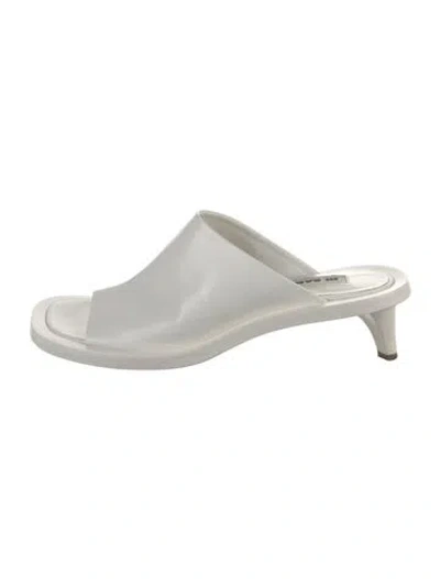 Pre-owned Jil Sander Leather Slides In Neutrals