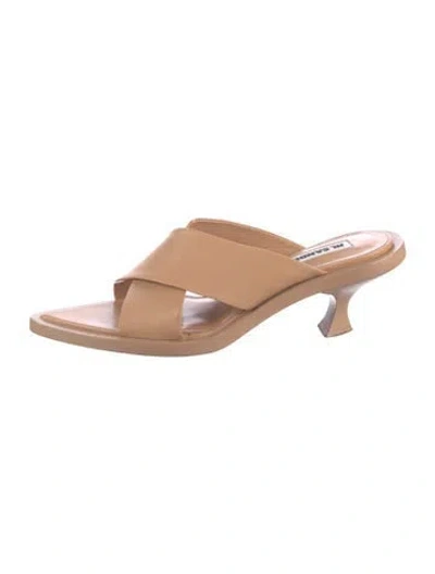 Pre-owned Jil Sander Leather Slides In Neutrals