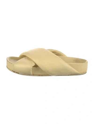 Pre-owned Jil Sander Leather Slides In Neutrals