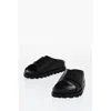 Jil Sander Leather Slides With Strap Closure In Black