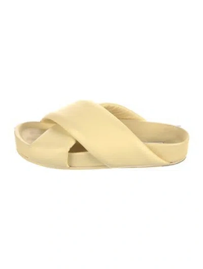 Pre-owned Jil Sander Leather Slides In Yellow