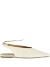 Jil Sander Leather Slingback Ballets In Neutral