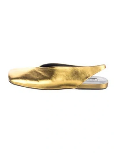 Pre-owned Jil Sander Leather Slingback Flats