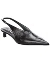Jil Sander Leather Slingback Pump In Black