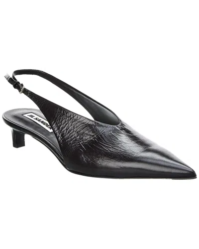 Jil Sander Leather Slingback Pump In No-color
