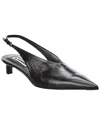 Jil Sander Leather Slingback Pump In Black