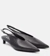 Jil Sander Leather Slingback Pump In Fog