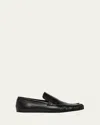 Jil Sander Leather Slip-on Loafers In Black