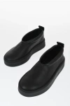 Jil Sander Leather Slip-on Sneakers With Rubber Sole