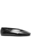 Jil Sander Woman Ballet Flats Black Size 10 Soft Leather