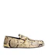 Jil Sander Snakeskin-effect Loafers In Beige