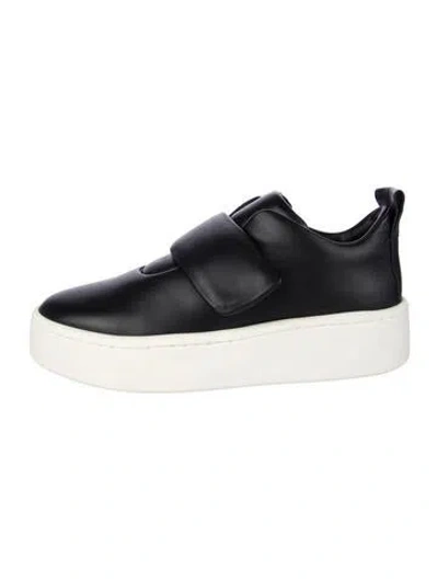 Pre-owned Jil Sander Leather Sneakers In Black
