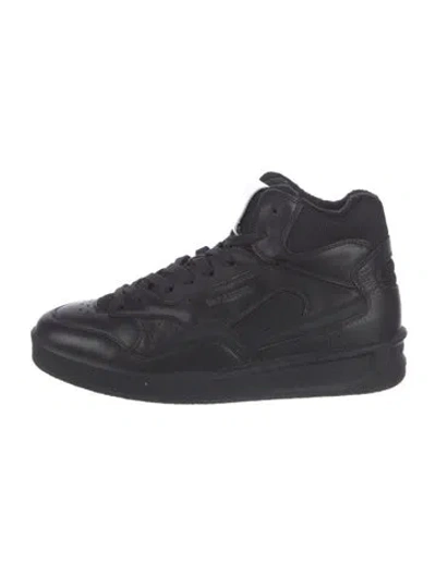 Pre-owned Jil Sander Leather Sneakers In Black