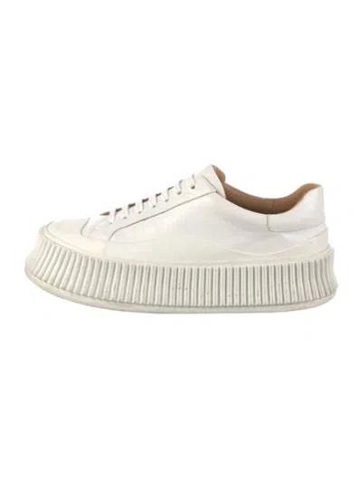Pre-owned Jil Sander Leather Sneakers In Brown