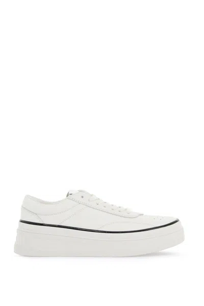 Jil Sander Leather Sneakers For Everyday In White