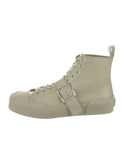 Pre-owned Jil Sander Leather Sneakers In Neutral