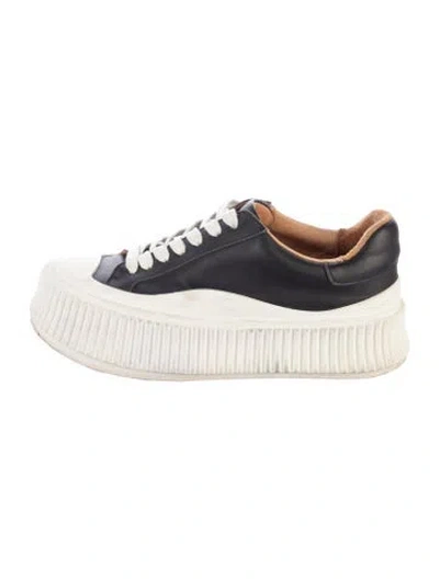 Pre-owned Jil Sander Leather Sneakers In Neutrals