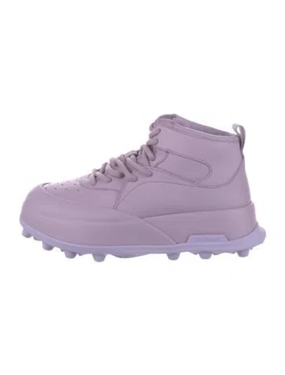 Pre-owned Jil Sander Leather Sneakers In Purple