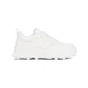 Jil Sander Orb White Low Top Sneakers With Cleated Sole In Leather In White