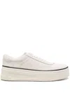 Jil Sander Platform Lace-up Low-top Sneakers In Neutral