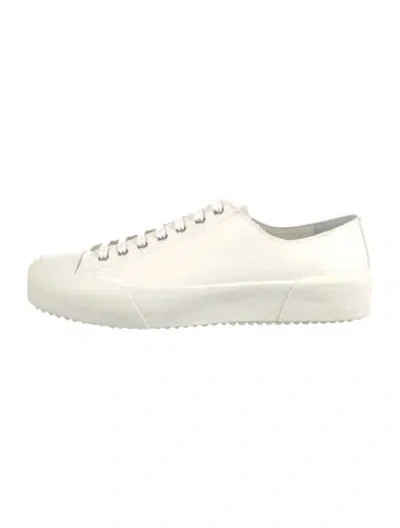 Pre-owned Jil Sander Leather Sneakers In White