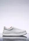 Jil Sander Leather Sneakers In White