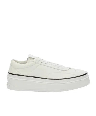 Jil Sander Leather Sneakers For Everyday In White
