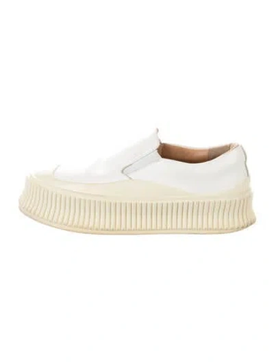 Pre-owned Jil Sander Leather Sneakers In Yellow