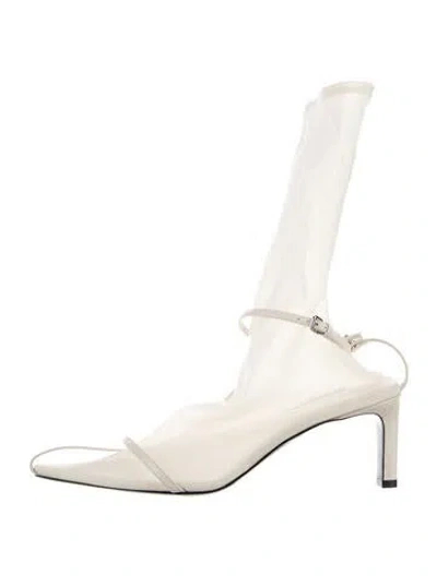 Pre-owned Jil Sander Leather Sock Boots In Neutral