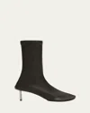 Jil Sander 60mm Ankle Leather Boots In Black