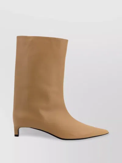 Jil Sander Leather Sole Mid-calf Boots
