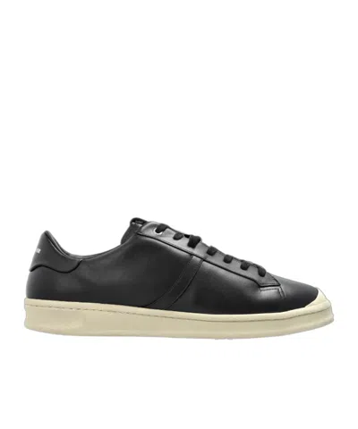 Jil Sander Leather Sports Shoes In Black