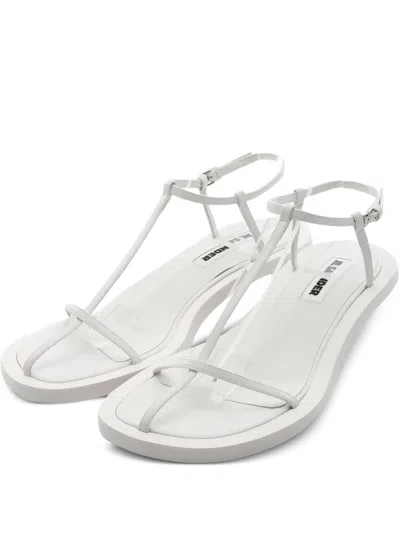 Pre-owned Jil Sander Leather-strap Sandals In White