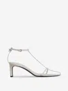 Jil Sander High 65 Leather Sandals In Leather Ankle Straps And Buckle