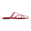 Jil Sander Leather Strappy Sandals In Red