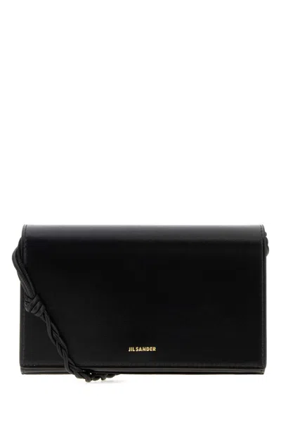 Jil Sander Leather Tangle Wallet 20cm X 12cm X 5.5cm In Purple