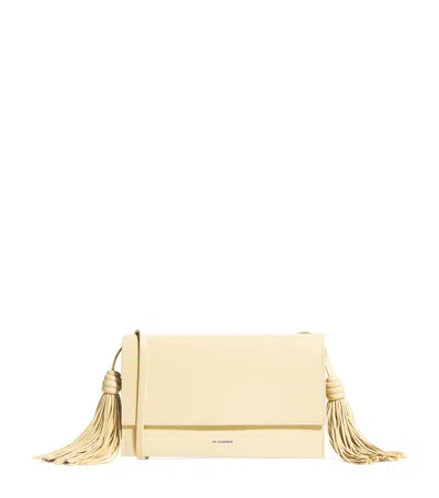 Jil Sander Leather Tassel Cross-body Bag In Sand
