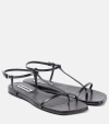 Jil Sander Black Sandals With Ankle Buckle Closure In Leather Woman In Black