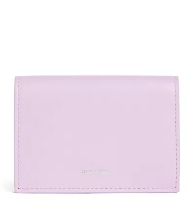 Jil Sander Leather Tiny Wallet In Purple