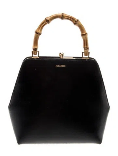 Pre-owned Jil Sander Leather Top Handle Bag In Black