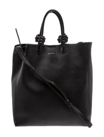 Pre-owned Jil Sander Leather Top Handle Bag In Black