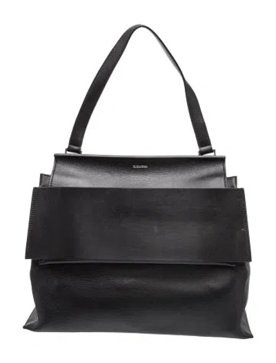 Pre-owned Jil Sander Leather Top Handle Bag In Black