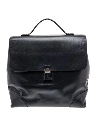 Pre-owned Jil Sander Leather Top Handle Bag In Blue