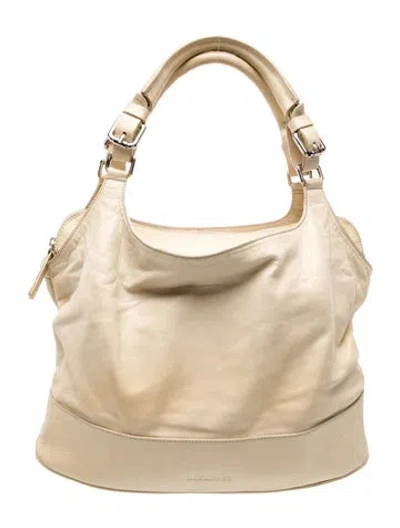 Pre-owned Jil Sander Leather Top Handle Bag In Neutral