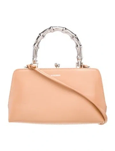 Pre-owned Jil Sander Leather Top Handle Bag In Neutrals