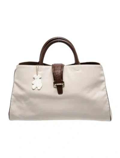 Pre-owned Jil Sander Leather Top Handle Bag In Neutrals