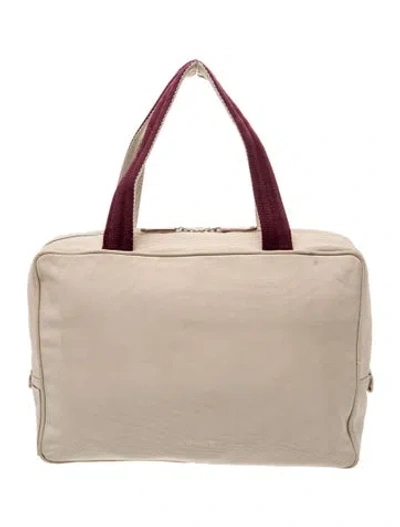 Pre-owned Jil Sander Leather Top Handle Bag In Neutrals