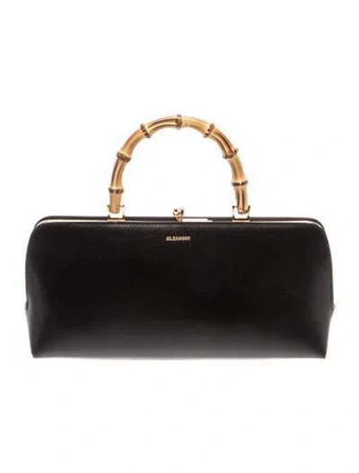 Pre-owned Jil Sander Leather Top Handle Bag W/ Tags In Black