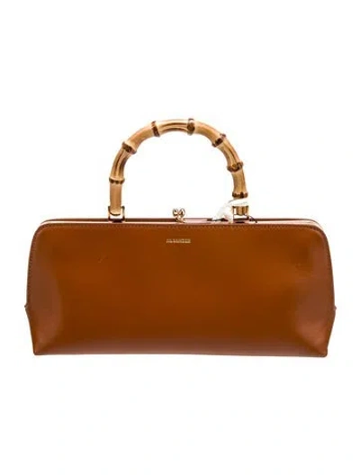 Pre-owned Jil Sander Leather Top Handle Bag W/ Tags In Brown