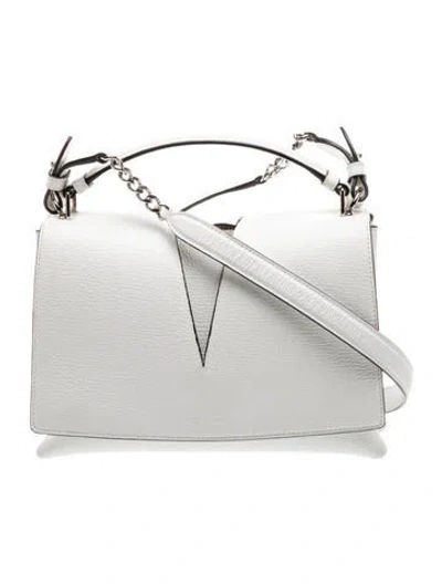 Pre-owned Jil Sander Leather Top Handle Bag In White